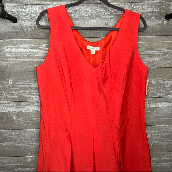 Coldwater Creek | Dark Orange Textured A-Line Dress Size 16 NWT - Picture 6 of 9